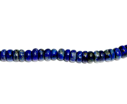 16 inch 8mm Lapis Rondell Beads