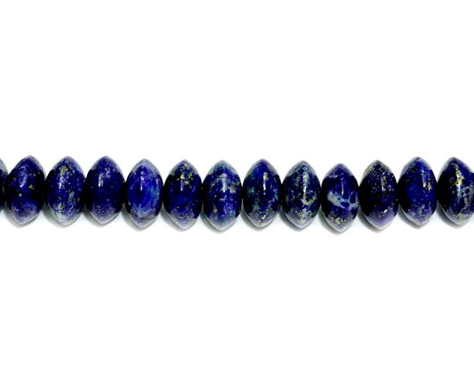 16 inch 12X7mm Lapis Rondell Beads