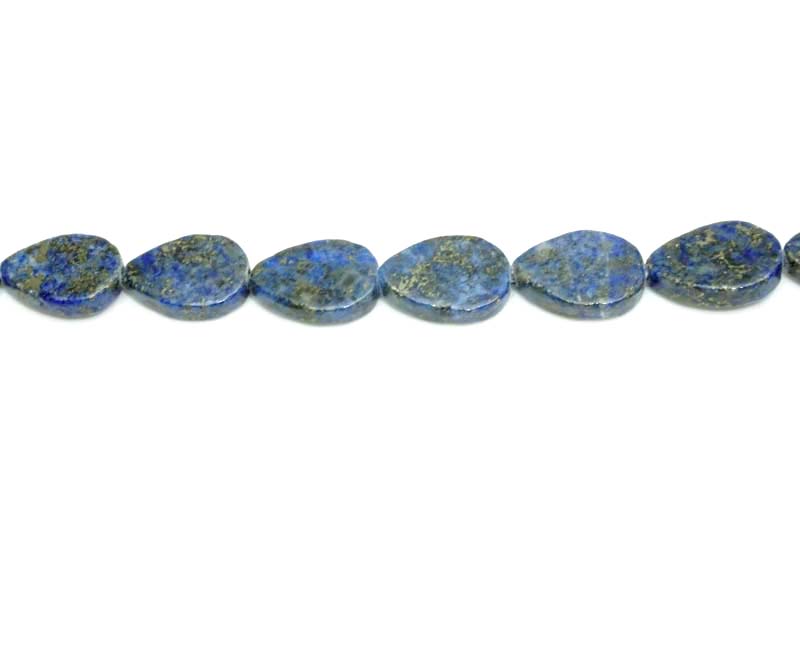 16 inch 5-8mm Lapis Tear Drop Beads