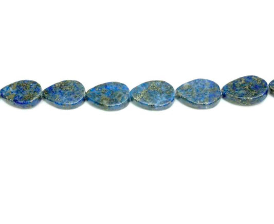 16 inch 5-8mm Lapis Tear Drop Beads