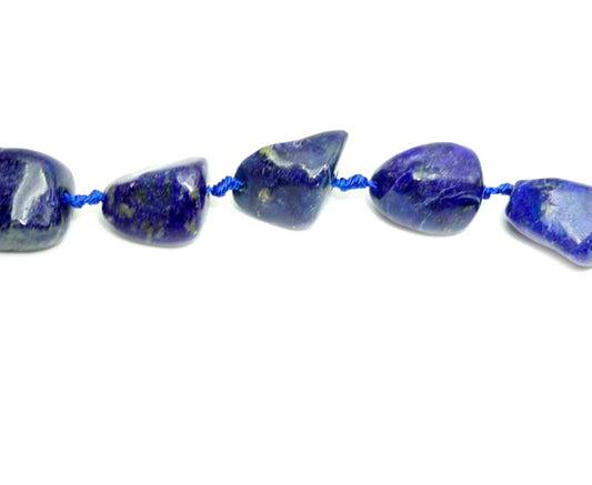 16 inch Large Lapis Tumble Beads