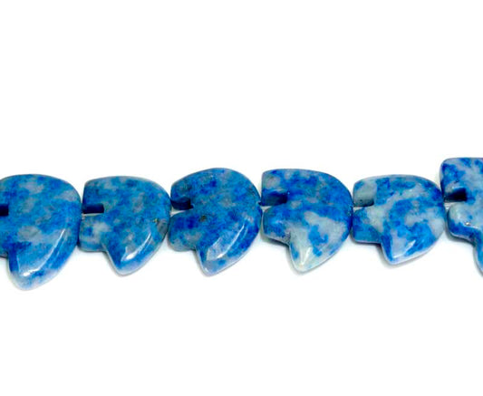 16 inch 10X14mm Lapis Zuni Bear Beads