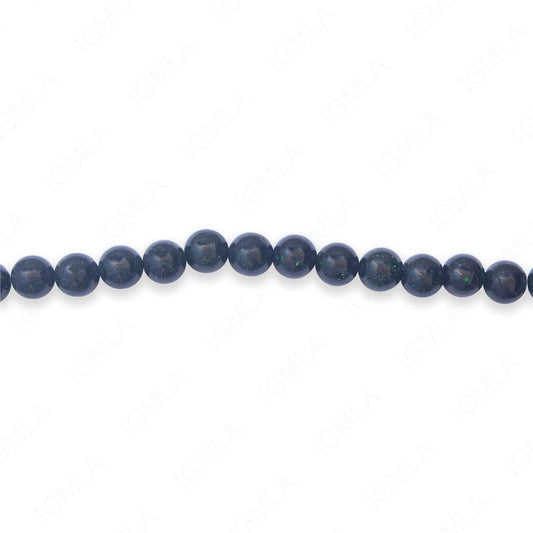 16 inch 6mm Green Goldstone Round Beads