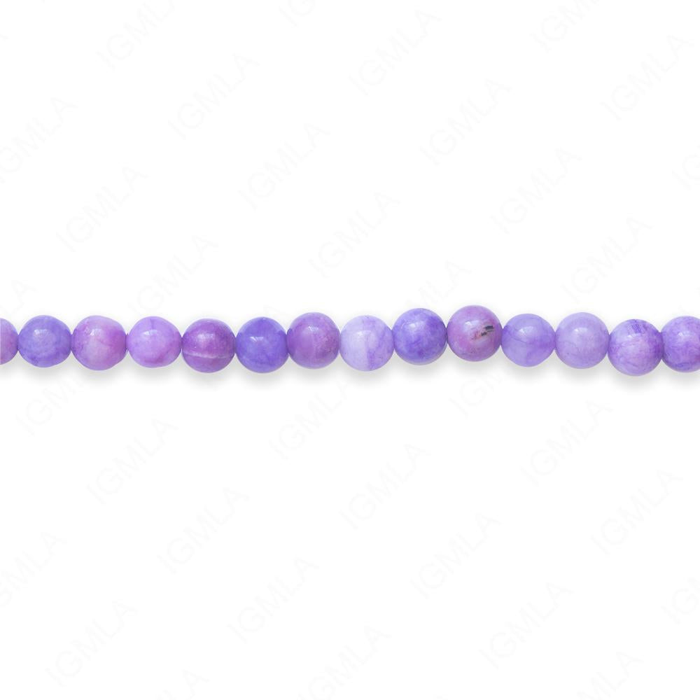 16 inch 6mm Purple Crazy Lace Agate Dyed Round Beads