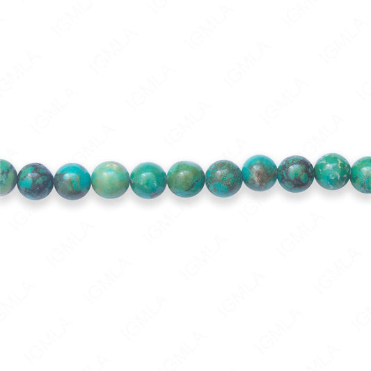 16 inch 6mm Blue/ Green Magnesite Round Beads