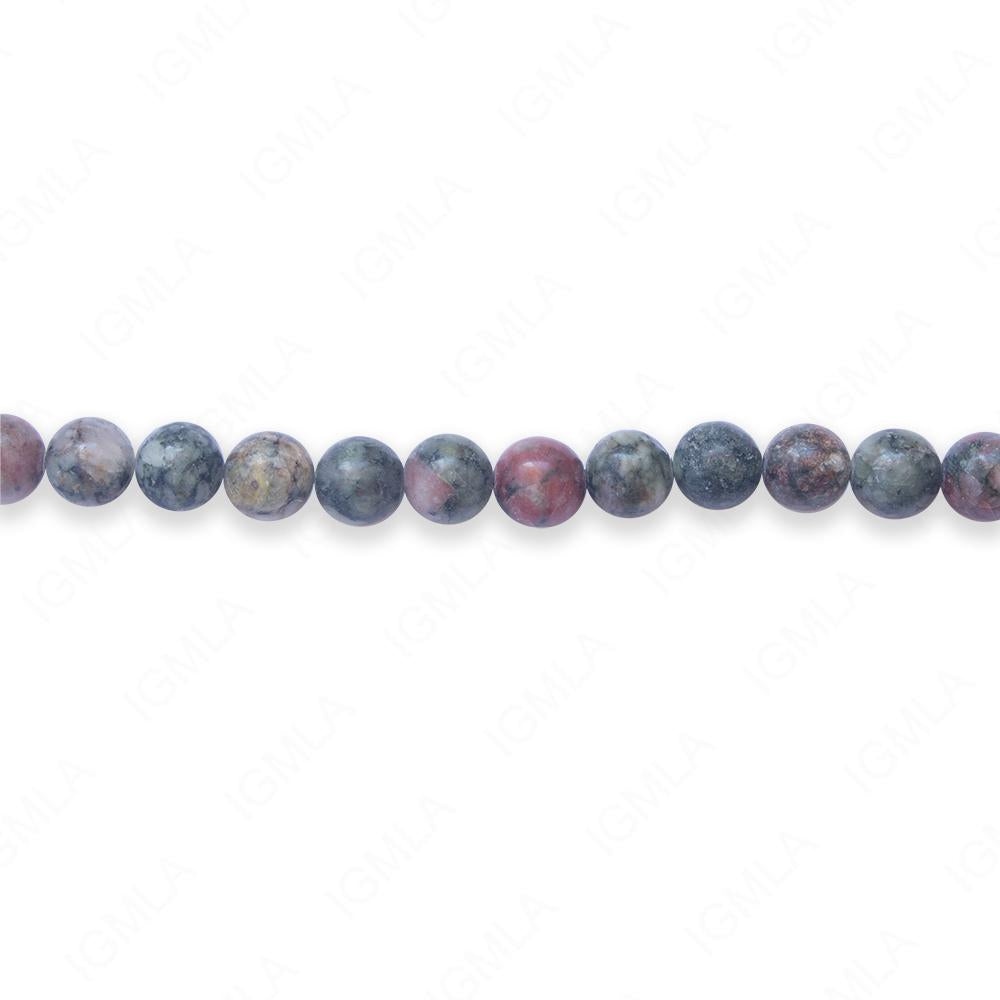 16 inch 6mm Chinese Ruby & Zeosite Natural Round Beads