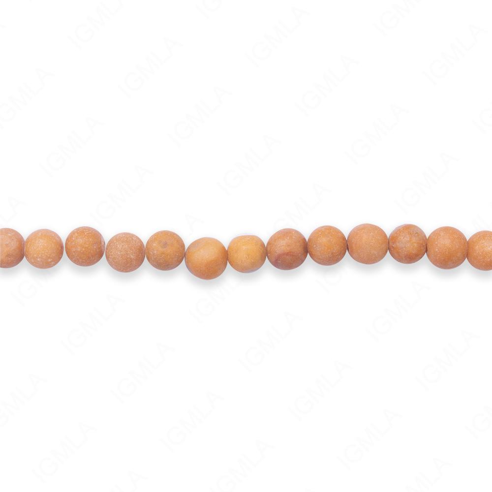 16 inch 6mm Yellow Jade Round Beads