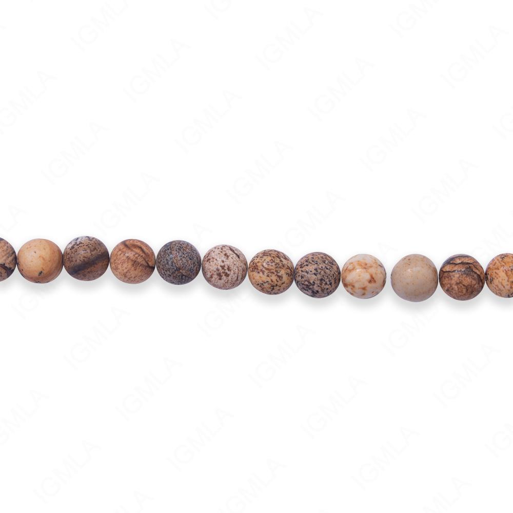 16 inch 6mm Picture Jasper Natural Round Beads