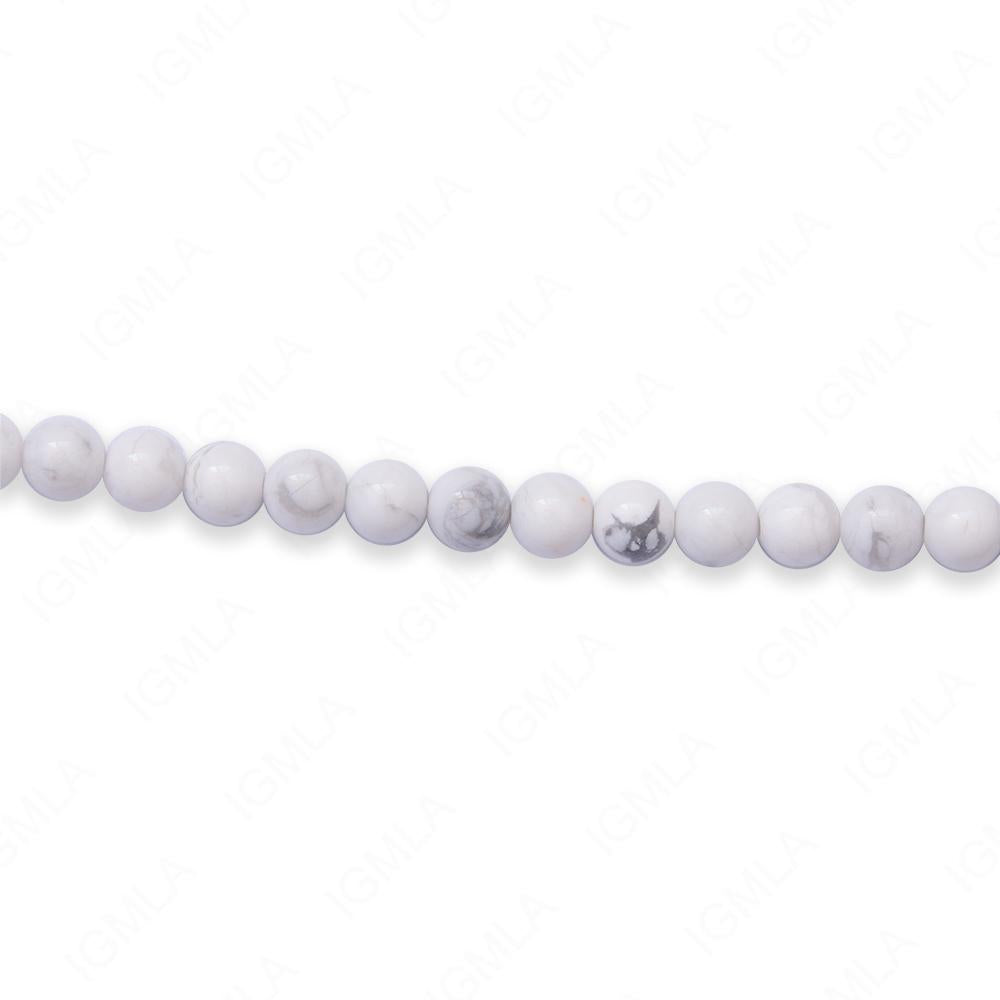 16 inch 6mm White Howlite Round Beads