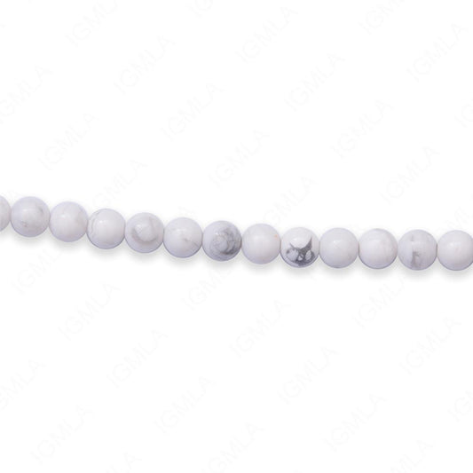 16 inch 6mm White Howlite Round Beads