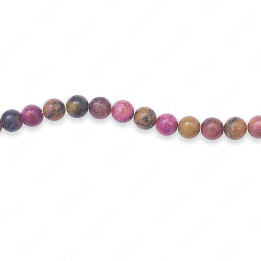 16 inch 6mm Red turltle Jasper Dyed Round Beads