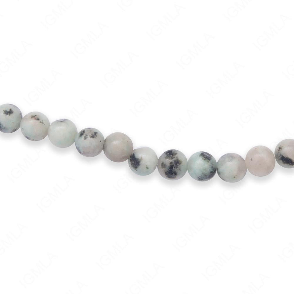 16 inch 6mm Kiwi Stone Round Beads