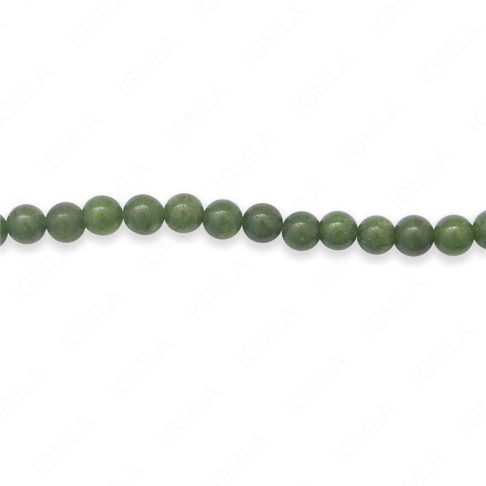 16 inch 6mm Green Jade Dyed Round Beads