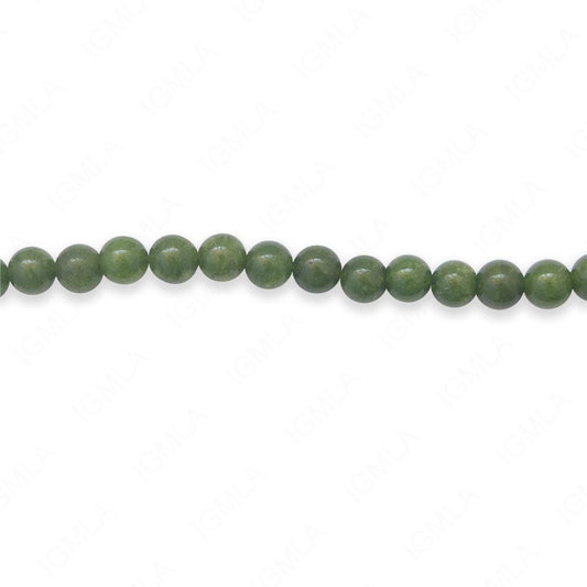16 inch 6mm Green Jade Dyed Round Beads