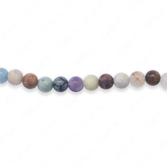 16 inch 6mm Mulit Stone Round Beads