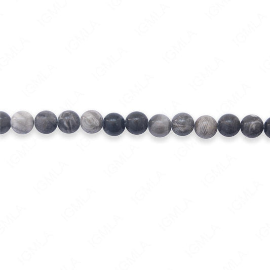 16 inch 6mm Bull Eye Jasper Natural Round Beads