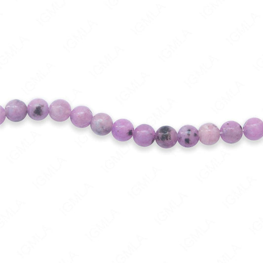 16 inch 6mm Kiwi Purple Dyed Round Beads