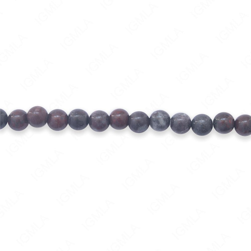 16 inch 6mm China Blood stone Round Beads