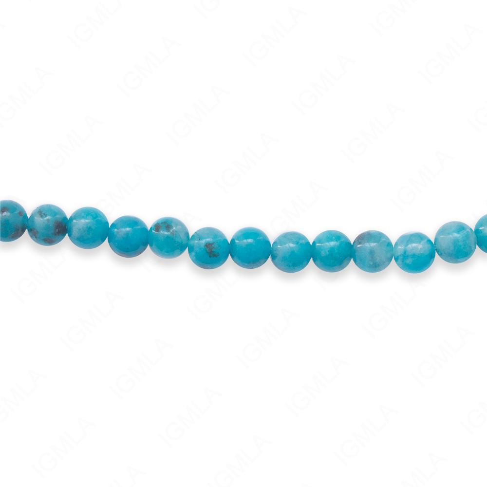 16 inch 6mm Kiwi Turquoise Dyed Round Beads