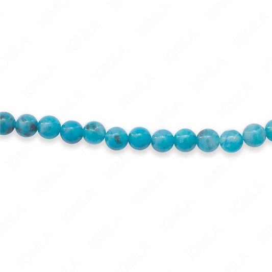 16 inch 6mm Kiwi Turquoise Dyed Round Beads