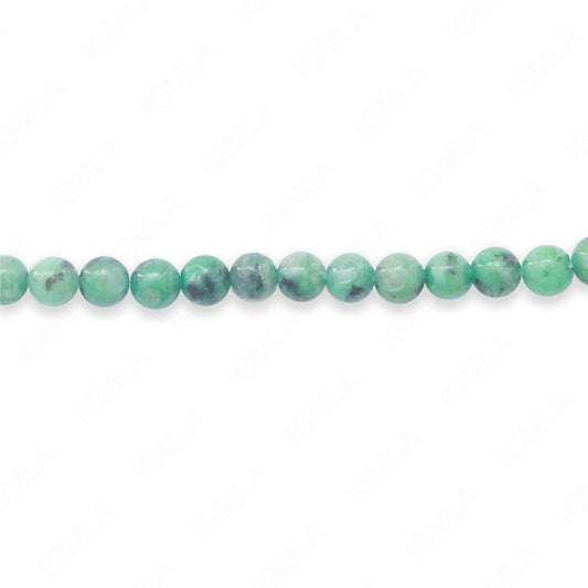 16 inch 6mm Kiwi Emerald Dyed Round Beads