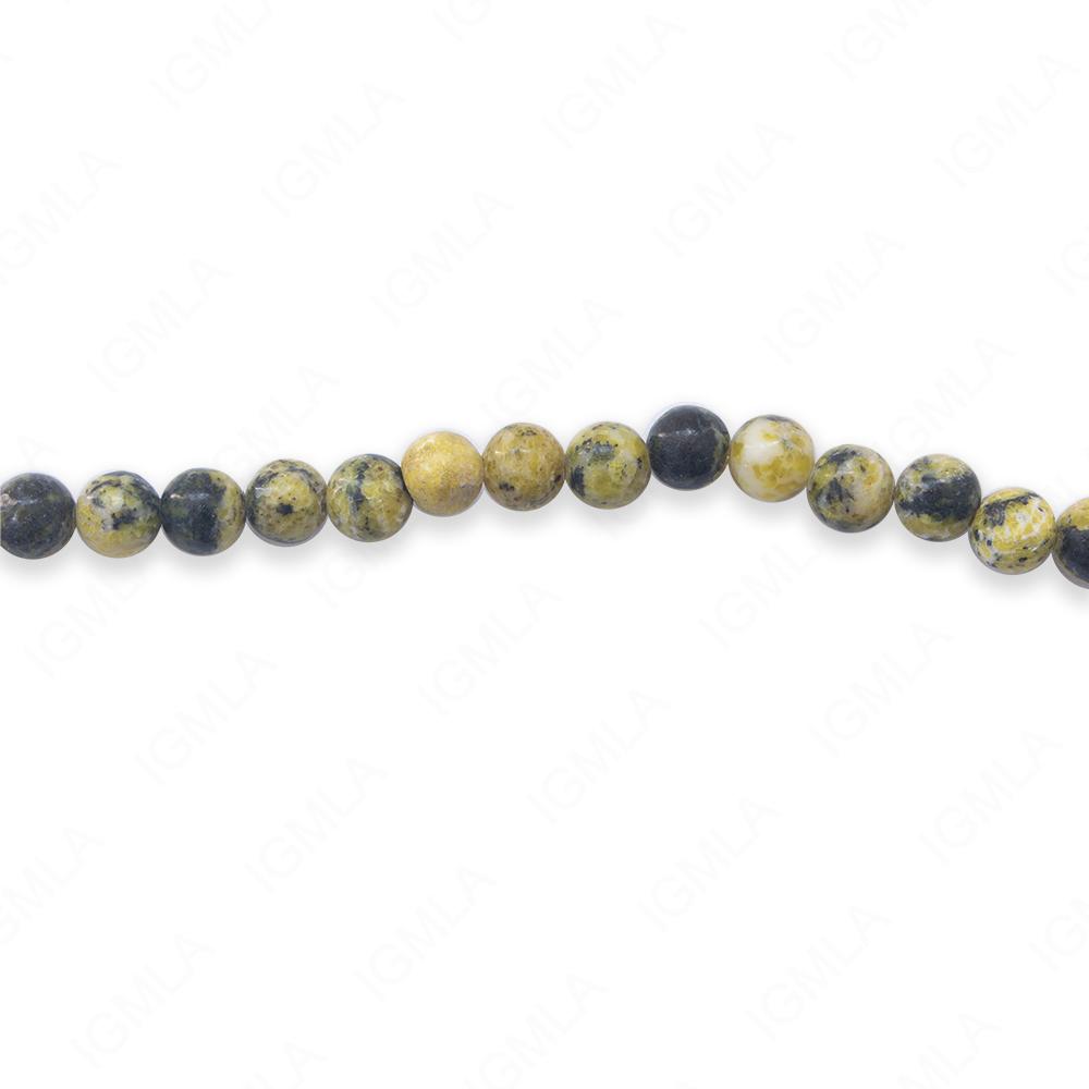 16 inch 6mm Yellow Turquoise Jasper Natural Round Beads