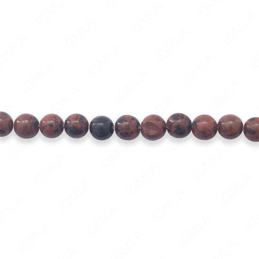 16 inch 6mm Mahogany Obsidian Natural Round Beads