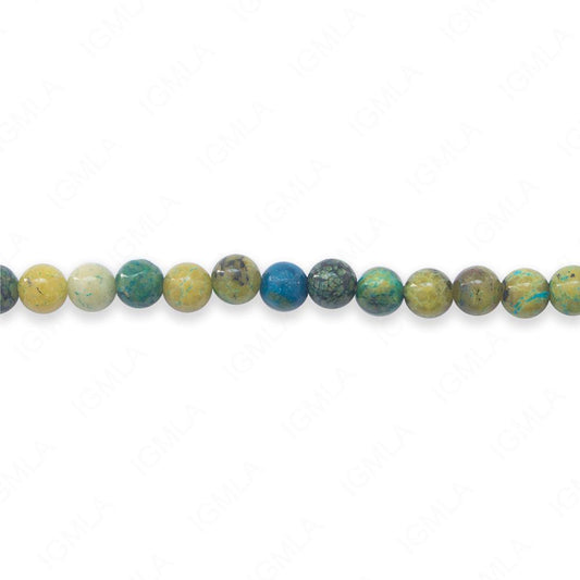 16 inch 6mm Blue/Green Chrysocolla Jasper Round Beads