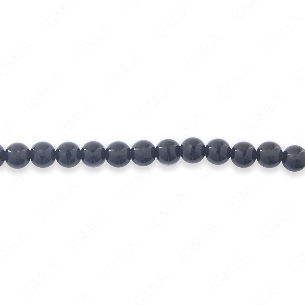 16 inch 6mm Black Agate Round Beads