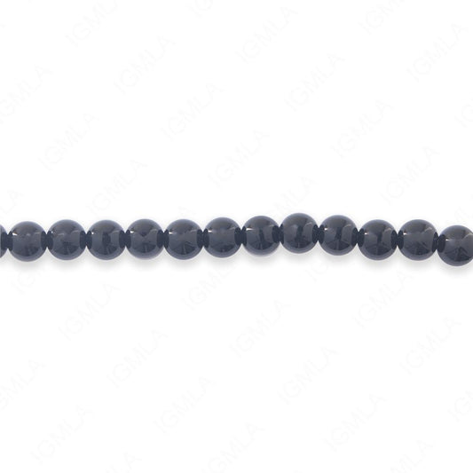16 inch 6mm Black Agate Round Beads