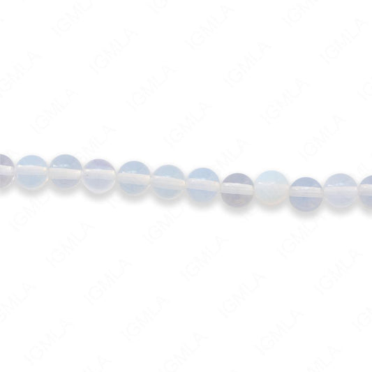 16 inch 6mm Opalite Glass Round Beads