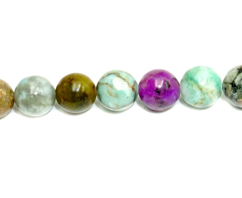 16 inch 10mm Multi Stone Round Beads