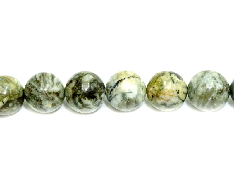 16 inch 10mm Moss Agate Round Beads