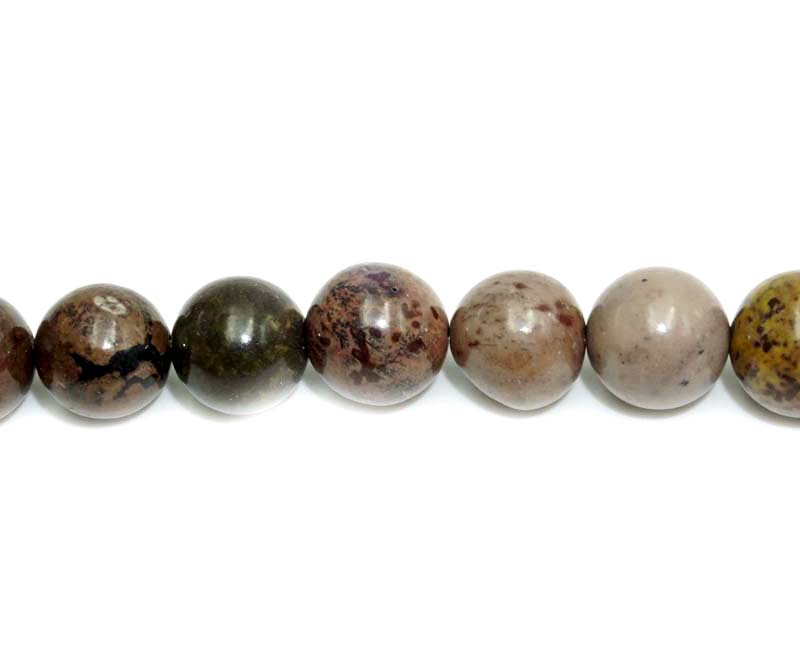 16 inch 10mm Red Picture Jasper Round Beads