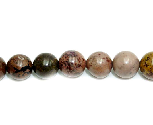 16 inch 10mm Red Picture Jasper Round Beads