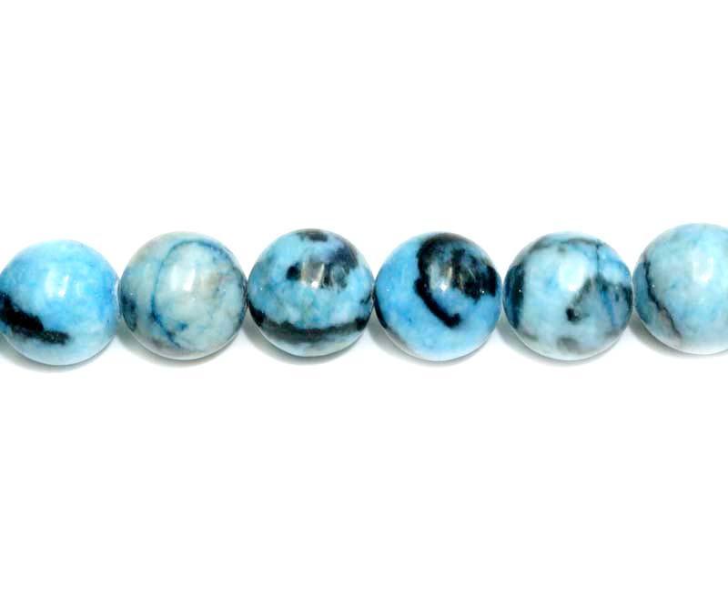 16 inch 10mm Blue Lapis Dyed Round Beads