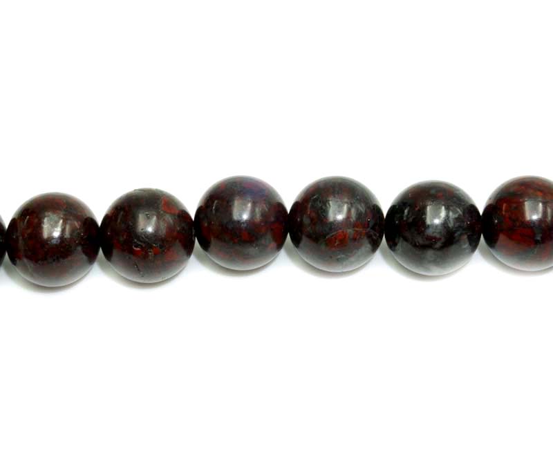 16 inch 10mm Poppy Jasper Natural Round Beads