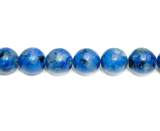 16 inch 10mm Dyed Kiwi Lapis Round Beads