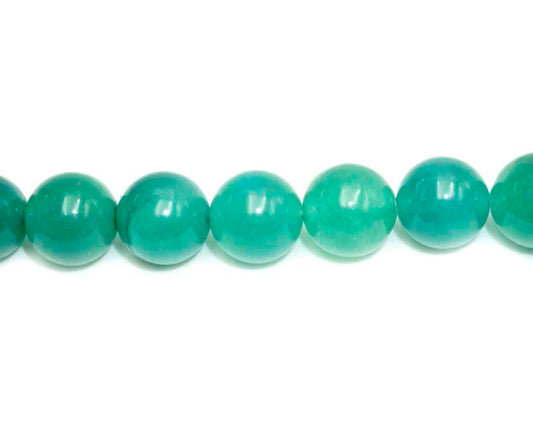 16 inch 10mm Dyed Green Aventurine Round Beads