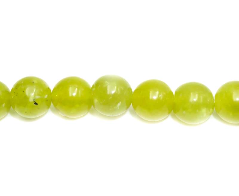 16 inch 10mm Olive Jade Round Beads