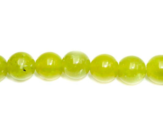 16 inch 10mm Olive Jade Round Beads