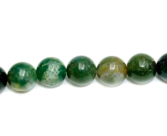 16 inch 10mm Crazy Moss Stone Round Beads
