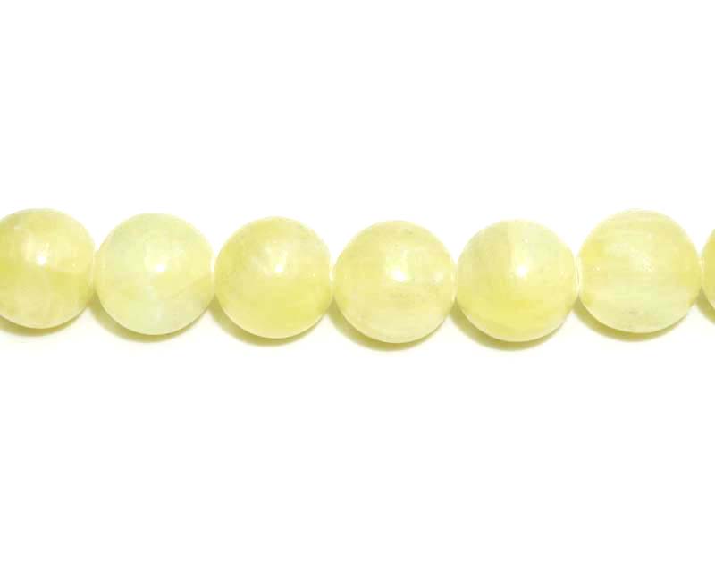 16 inch 10mm Yellow Jade Round Beads