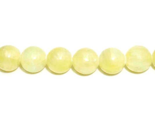 16 inch 10mm Yellow Jade Round Beads