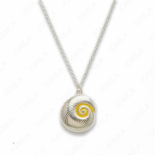 Zinc Alloy Silver Plated Shell Necklace