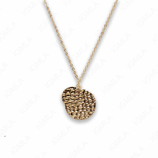 Zinc Alloy Gold Plated Round Necklace