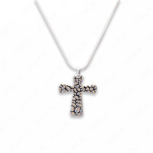 Zinc Alloy Silver Plated Cross Necklace