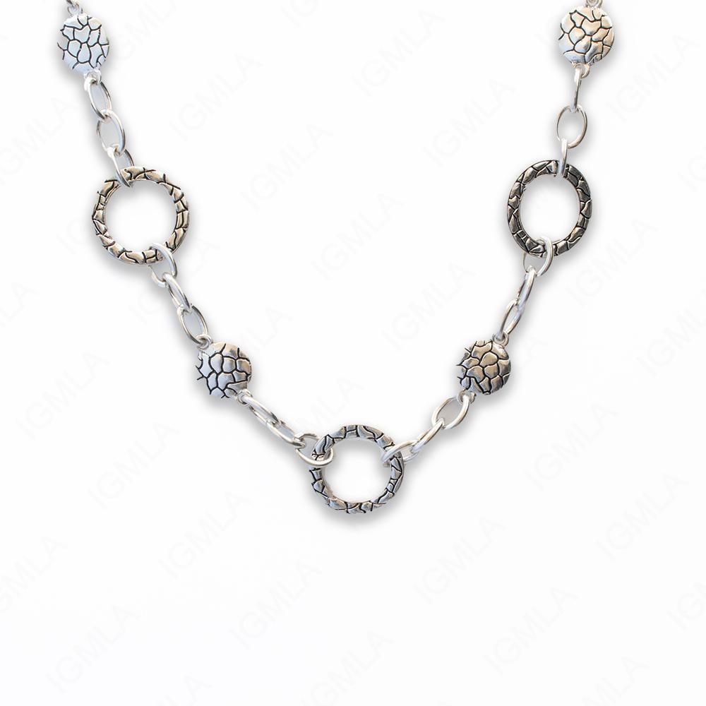 Zinc Alloy Silver Plated Necklace