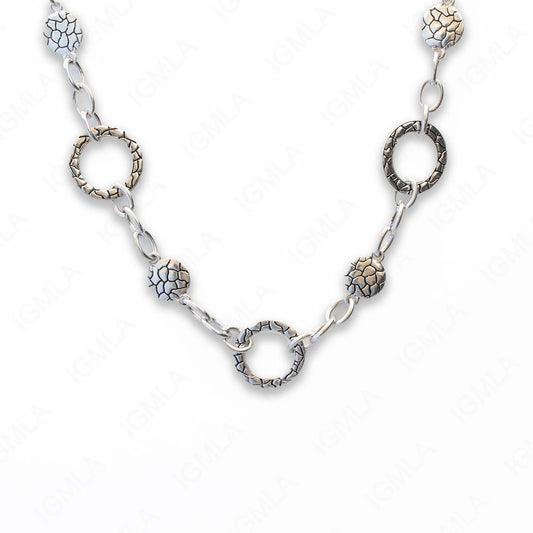 Zinc Alloy Silver Plated Necklace