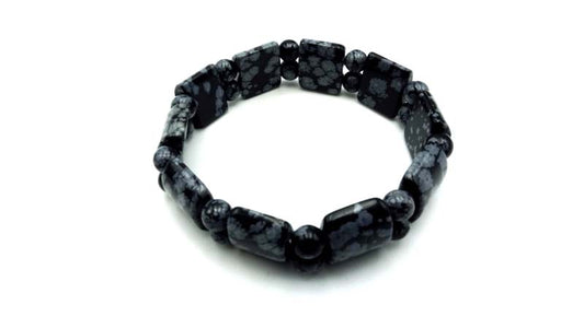 Snowflake Obsidian Tanker Bracelets